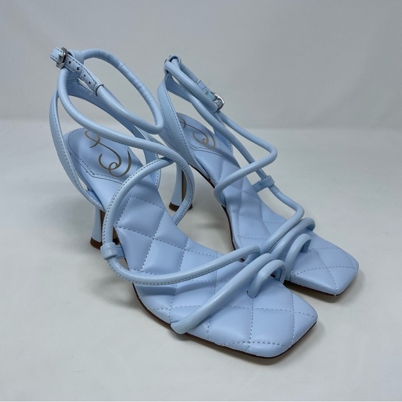 Nib Sam Edelman Maven Strappy Heeled Sandal in Riviera Blue - Picture 7 of 14